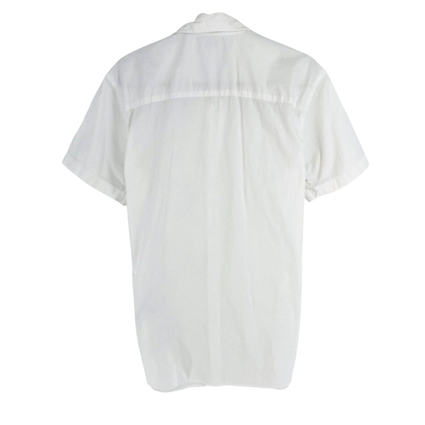 JACK&JONES Men White Clint Solid Short Sleeves Shirt Size S