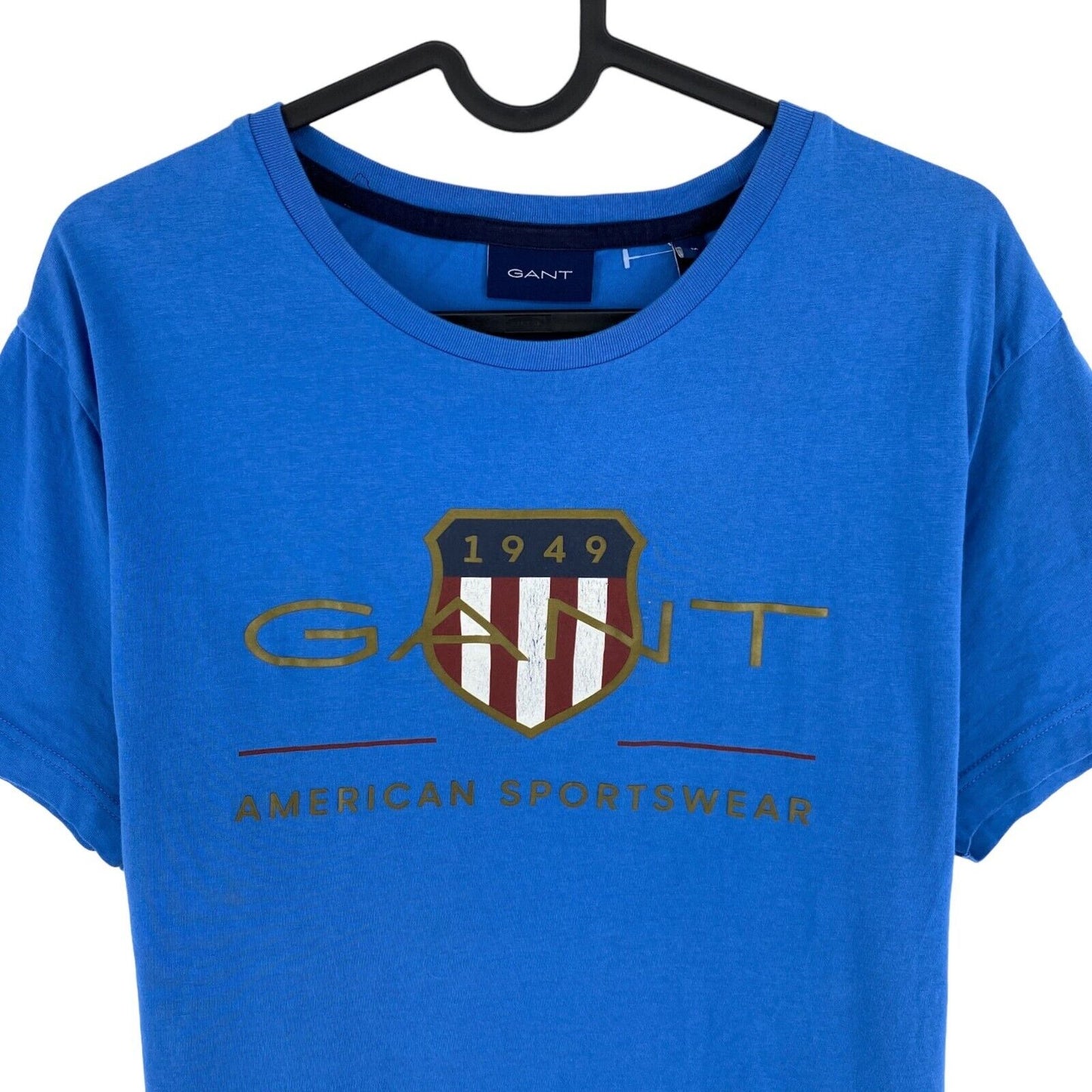 GANT Blaues Archive Shield T-Shirt mit Rundhalsausschnitt, Größe M