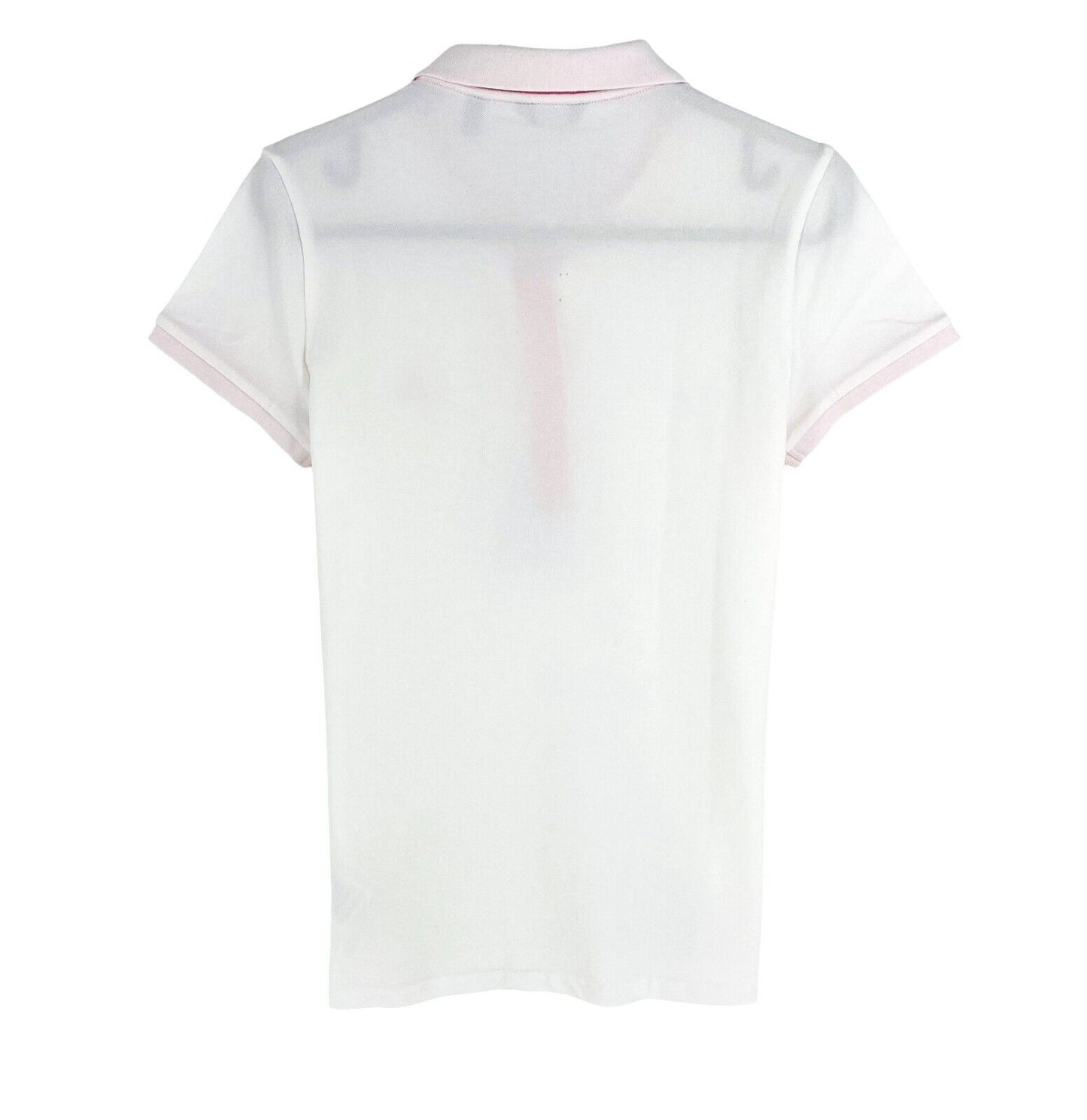 GANT Women White Contrast Collar SS Pique Polo Shirt Size S