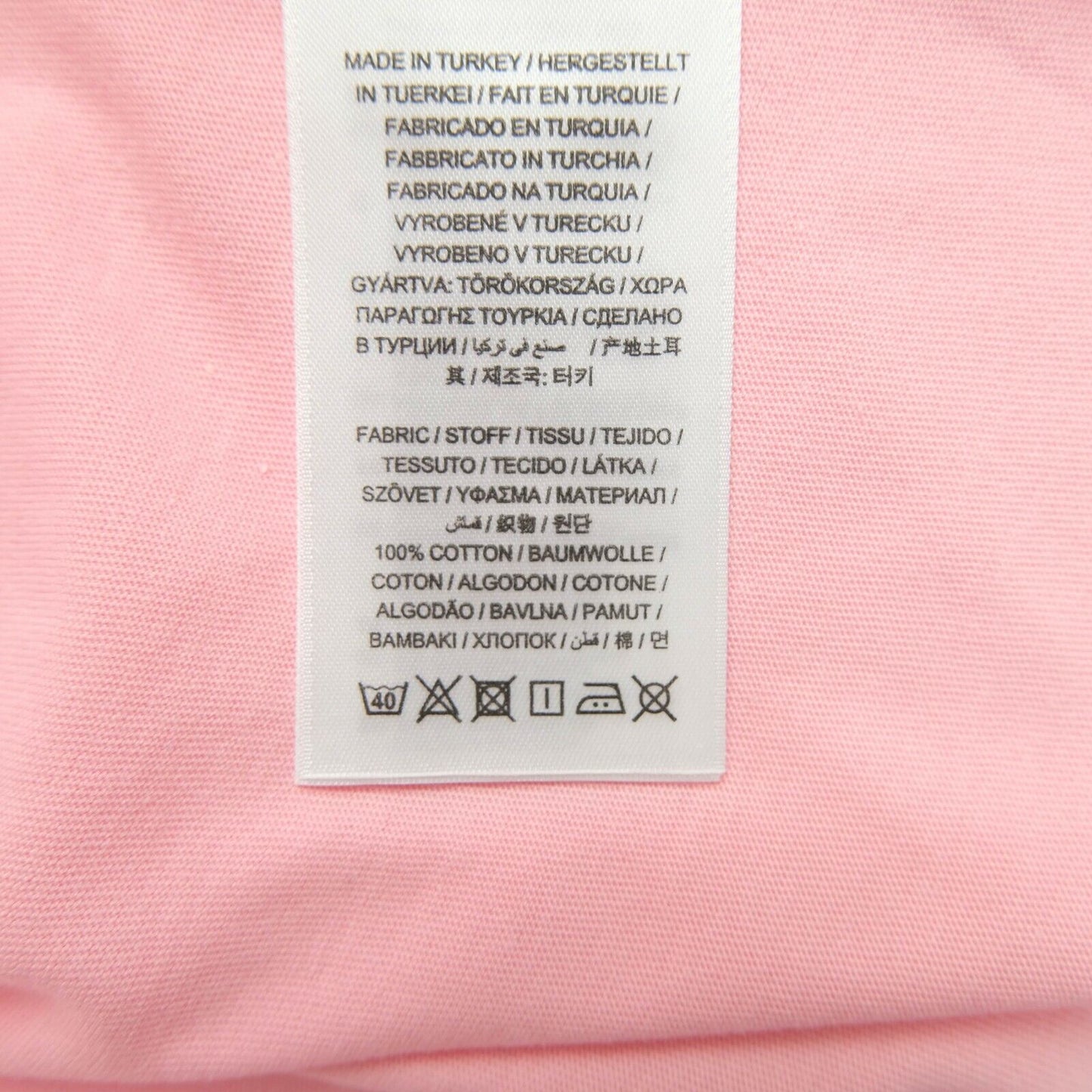 GANT Pink Big Logo Crew Neck T Shirt Size S L