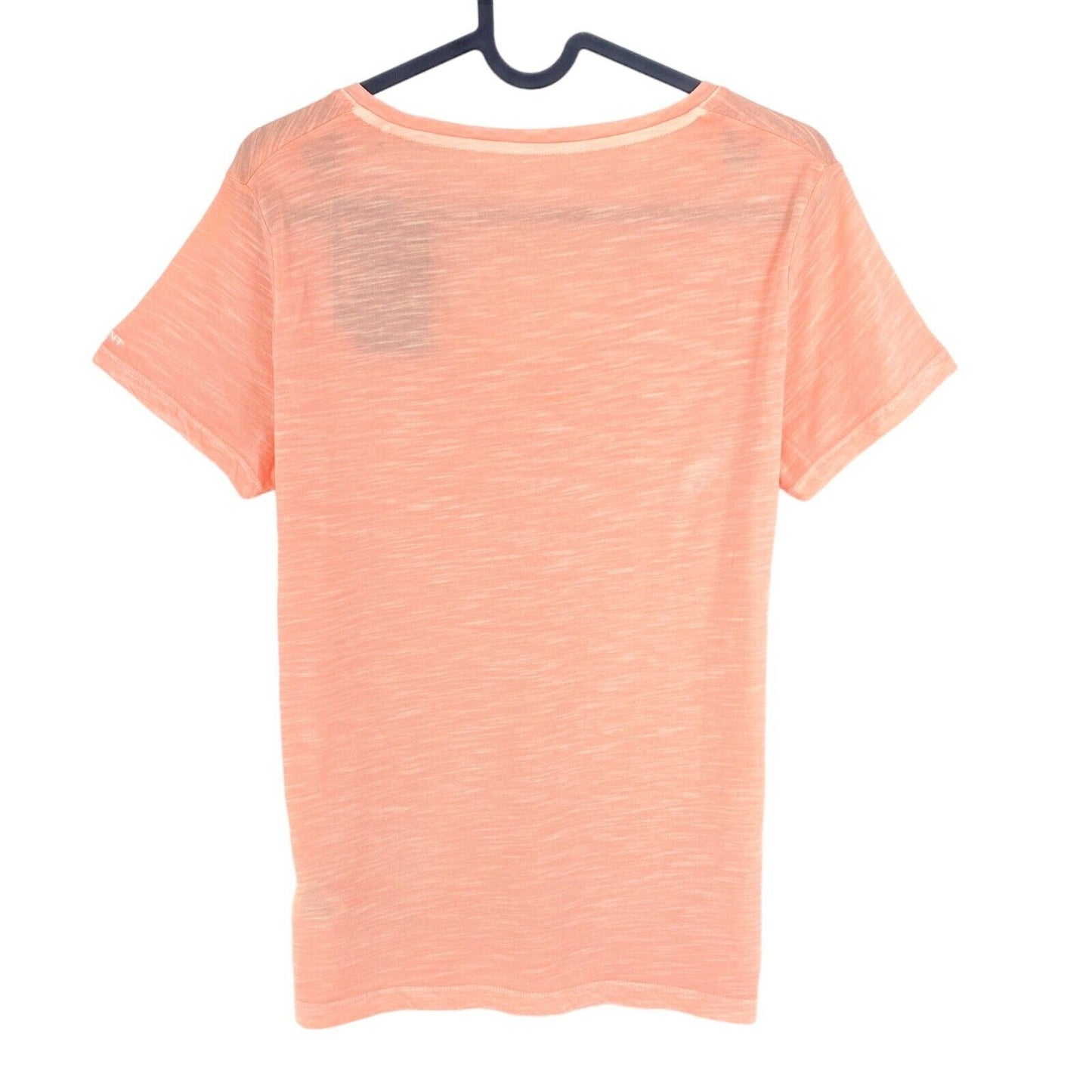 GANT Orange Pink Sun Bleached V Neck T Shirt Size S