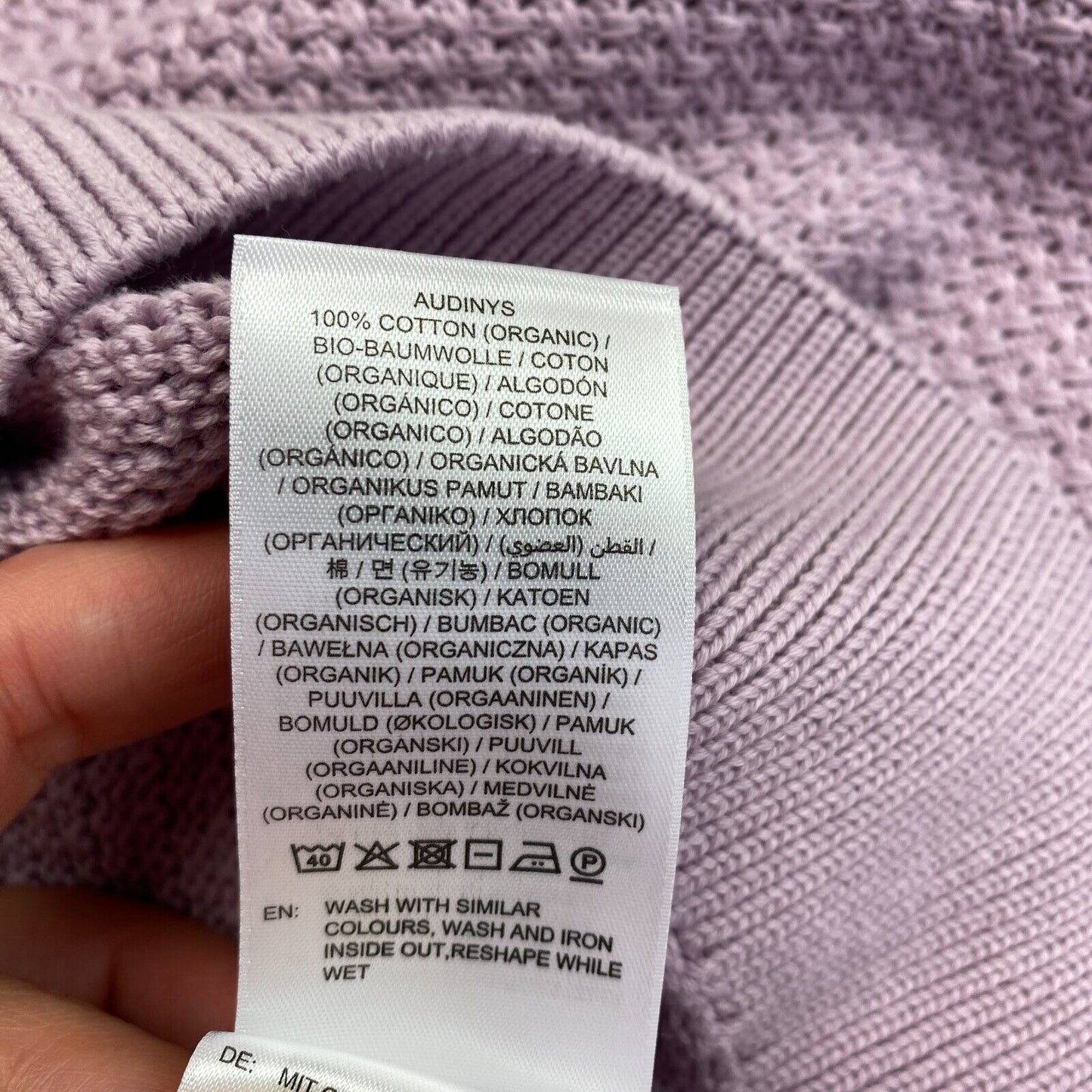 GANT Pullover mit U-Boot-Ausschnitt, Baumwolle, Struktur, Violett, Größe XS