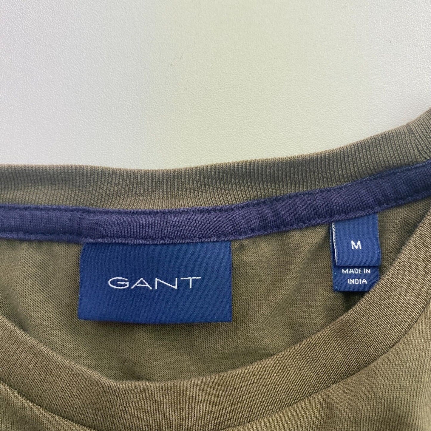 GANT Men Brownish Green Archive Shield Crew Neck Short Sleeves T Shirt Size M