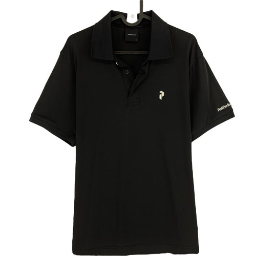 Peak Performance Black Tech Solid SS Polo Shirt Size L