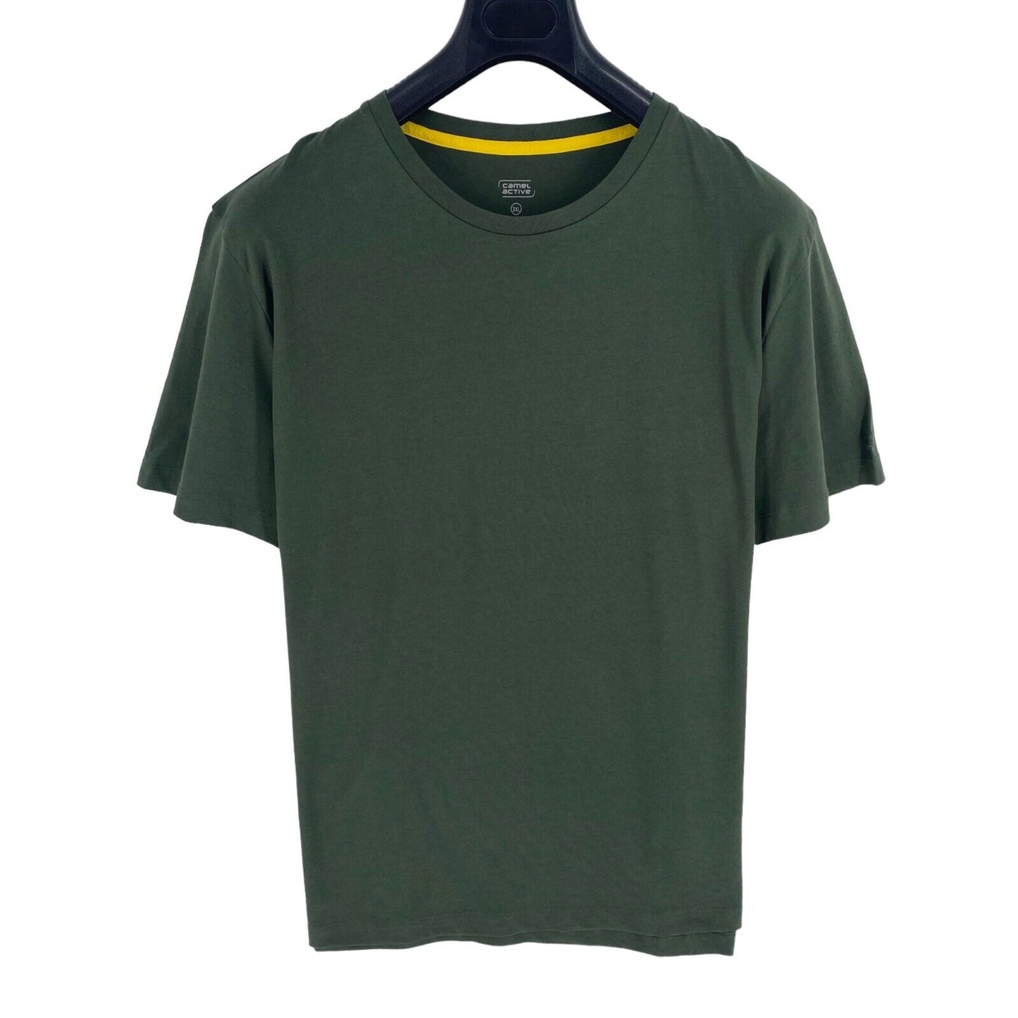 Camel Active Men Green Solid Short Sleeves Crew Neck T Shirt Size 3XL XXXL