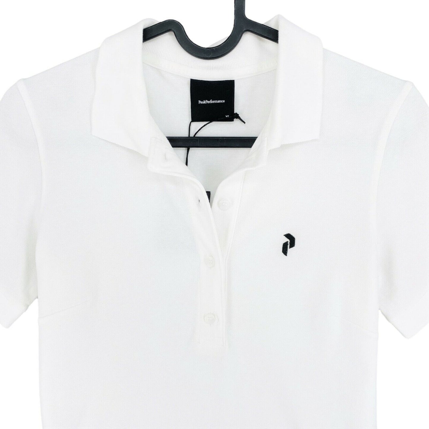 Peak Performance White Pique Polo Shirt Size XS