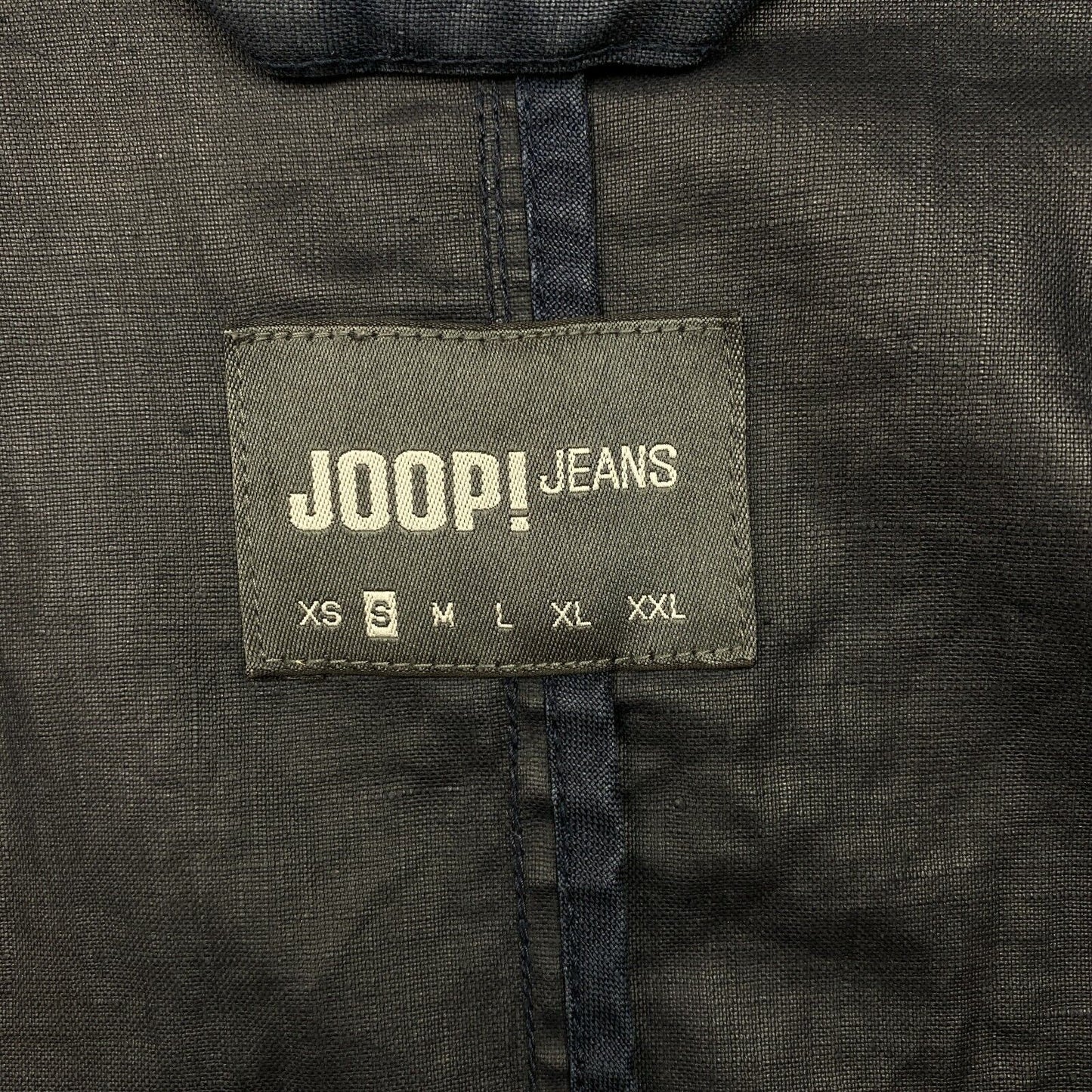 JOOP! JEANS Navy Blue 100% Linen Hooded Jacket Size S