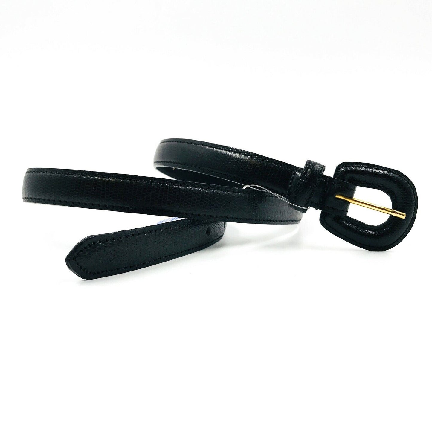 Ceinture en cuir véritable noir authentique Mulberry Taille 26 28 30 po. 65 70 75 cm