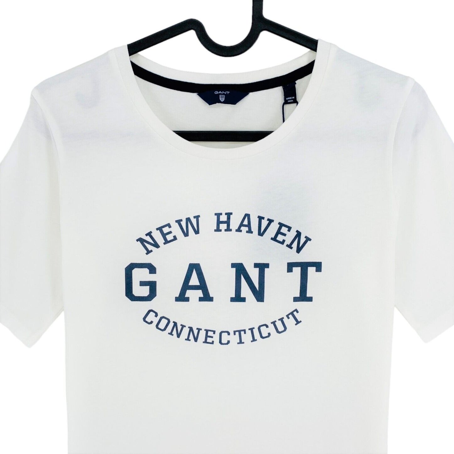 GANT White Seasonal Logo Crew Neck T Shirt Size XS