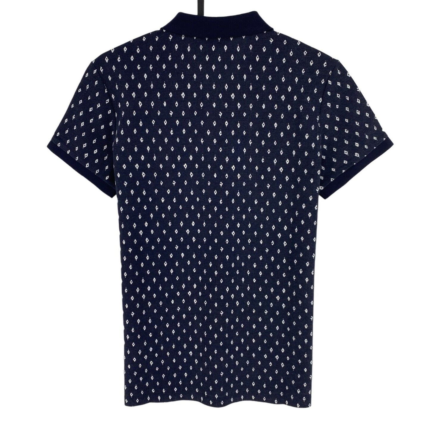 GANT Poloshirt mit Mini-Argyle-Muster, Marineblau, Größe XS