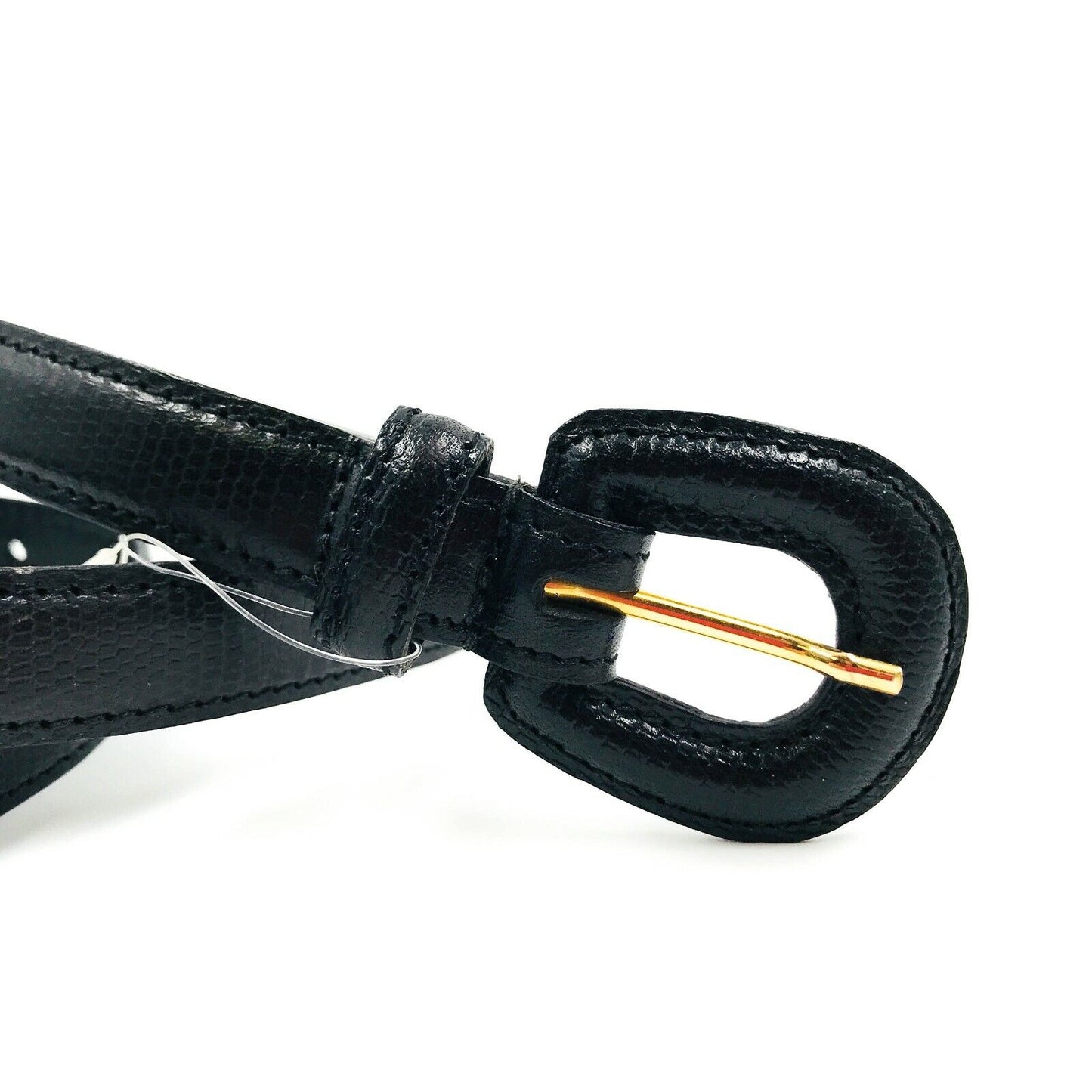 Ceinture en cuir véritable noir authentique Mulberry Taille 26 28 30 po. 65 70 75 cm