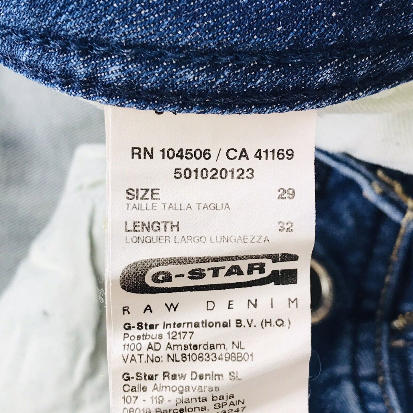 G-STAR RAW LYNN Women Blue Stretch Regular Bootcut Fit Distressed Jeans W29 L32