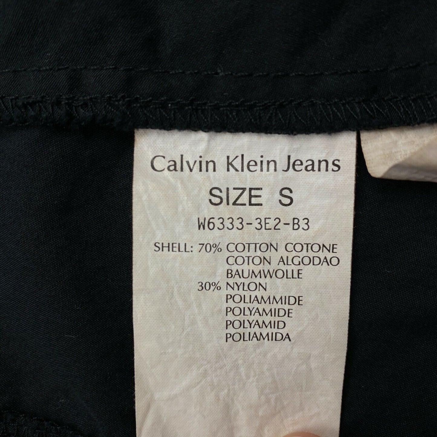 Calvin Klein Jeans Black Cotton Blend Jacket Size S