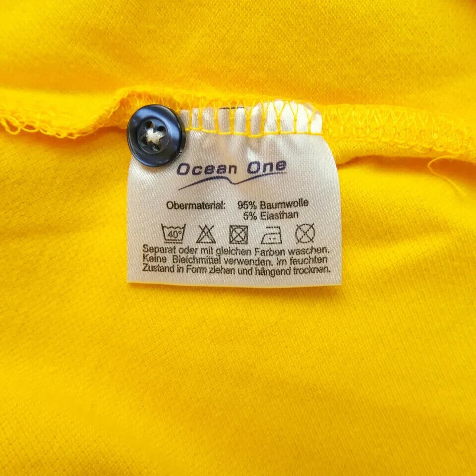 OCEAN ONE Women Yellow Polo Neck T shirt Size EUR 44