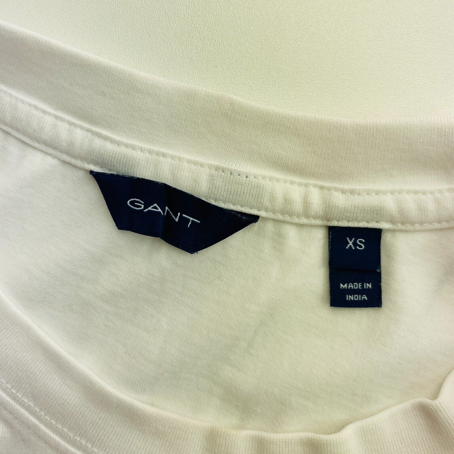 GANT White Rope Logo Crew Neck T Shirt Size XS