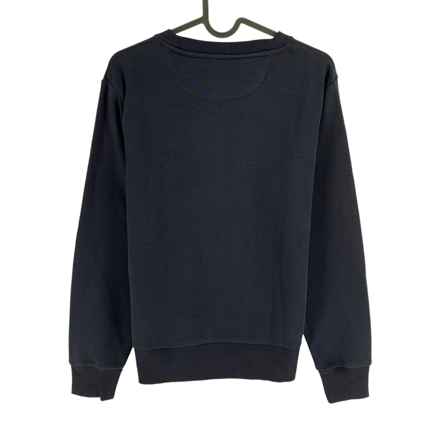 GANT Women Navy Blue Tonal Archive Shield Crew Neck Sweater Jumper Size M