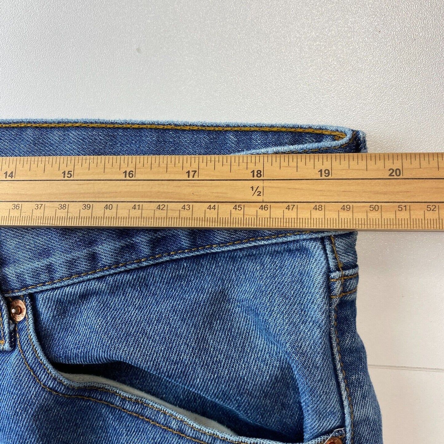 Vintage Levis 521 02 Blaue Jeans mit normaler gerader Passform W40 L32