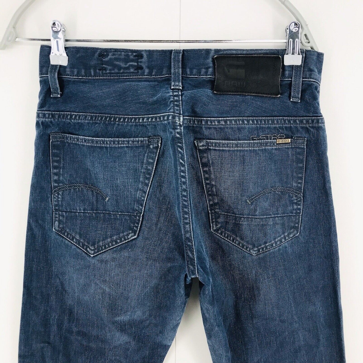 G-STAR RAW 3301 Blue Slim Fit Jeans Size W31 L32