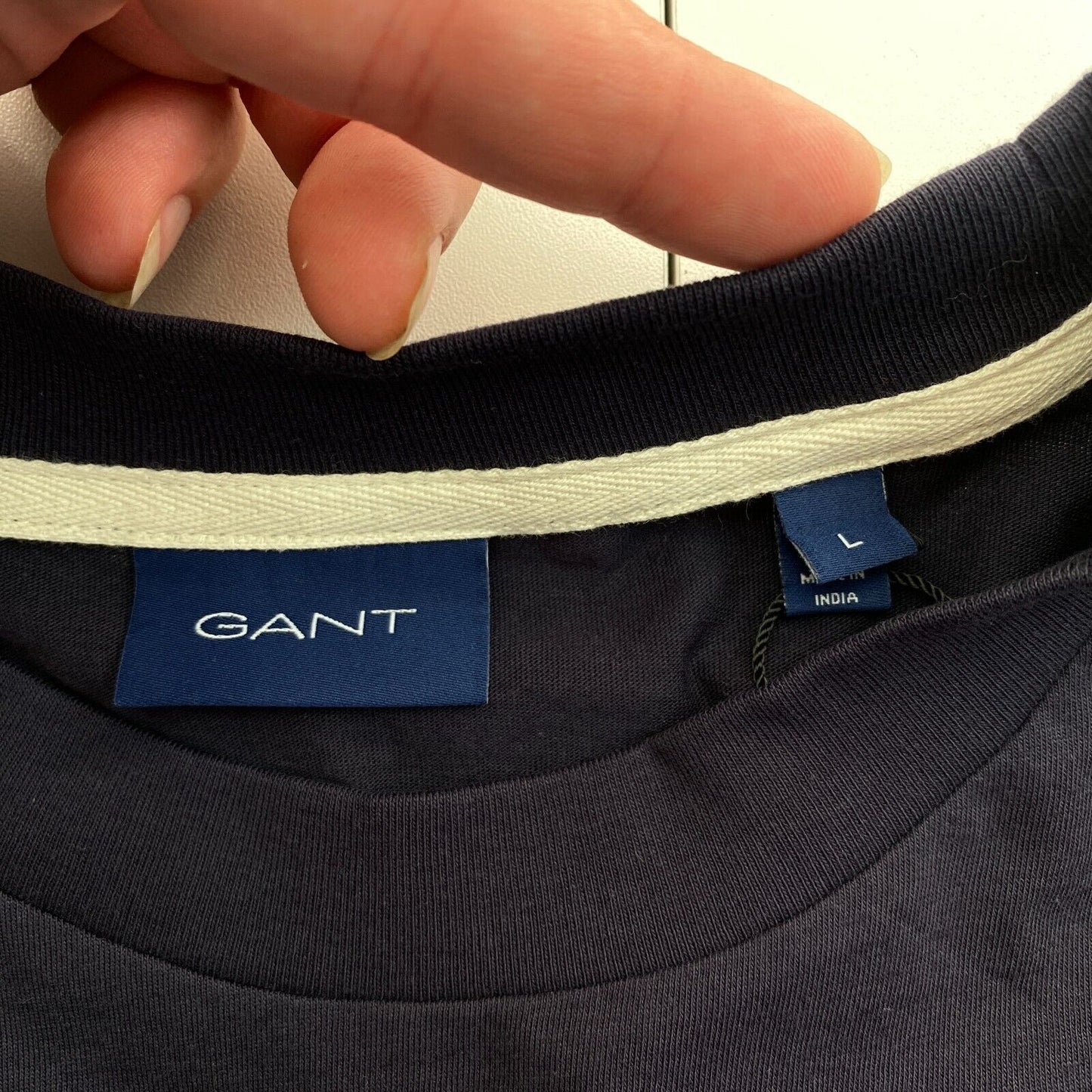 GANT Men Navy Blue Racquet Club Crew Neck Short Sleeves T Shirt Size L