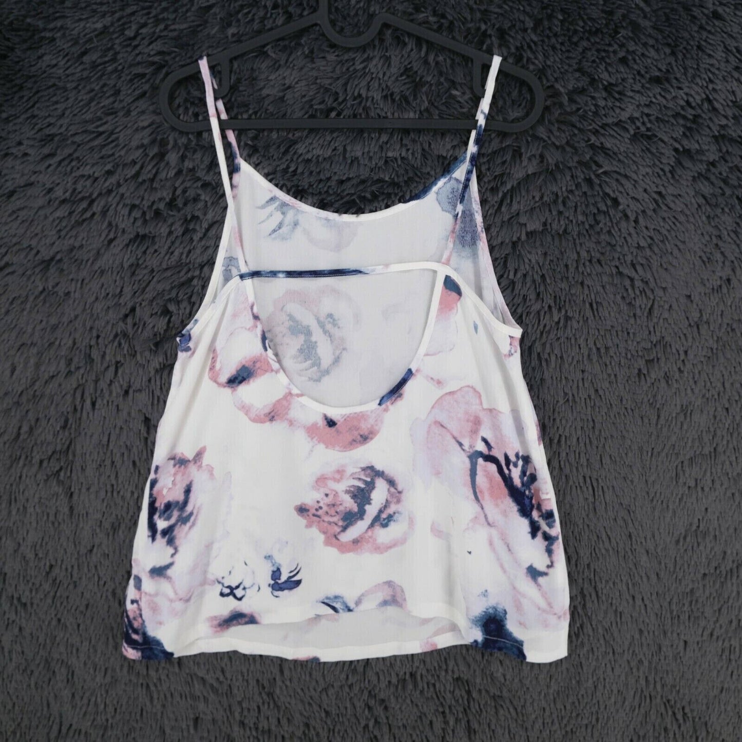 MINIMUM White Floral Print Crew Neck Tank Top Blouse Size 38