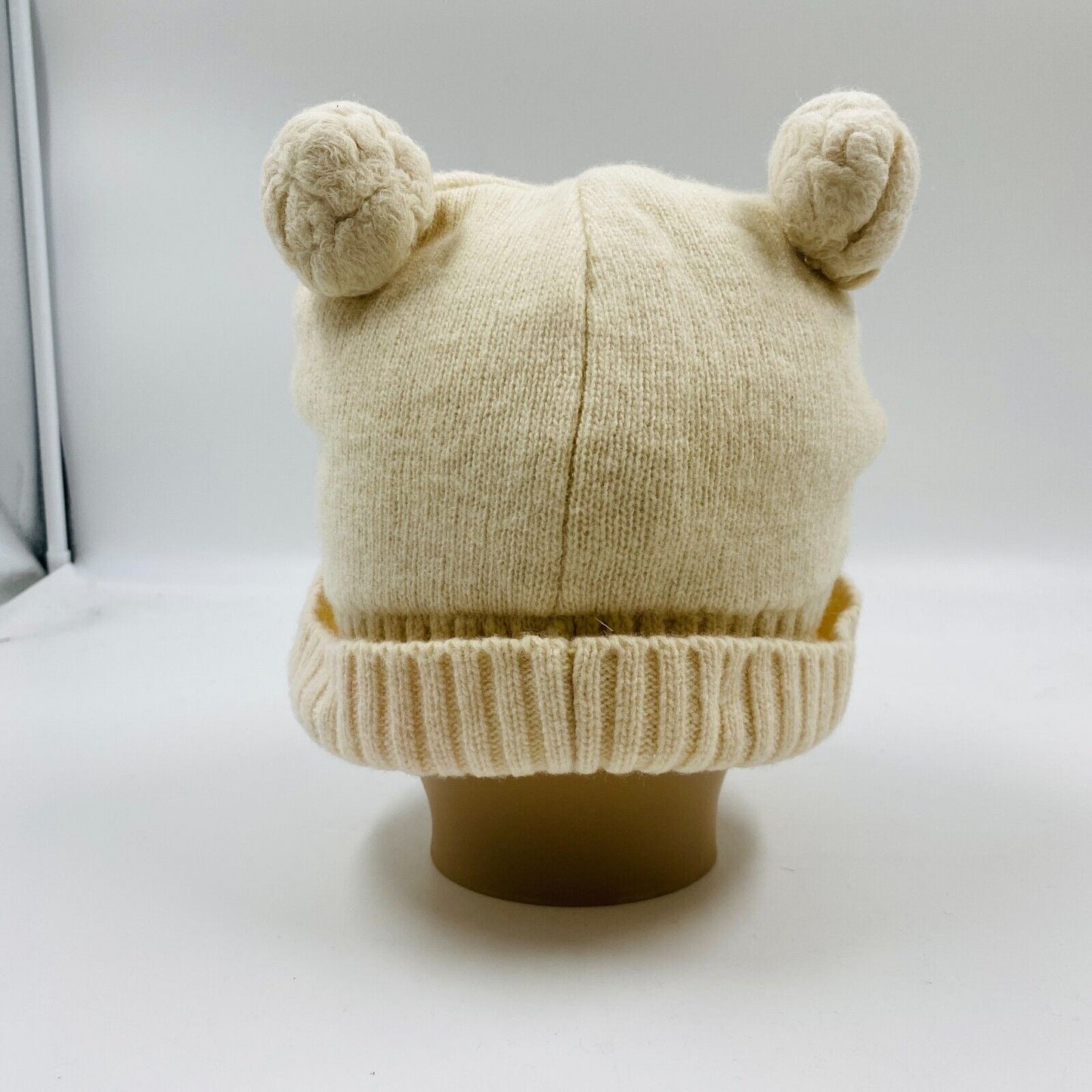 GANT Women Light Beige Wool Blend Lined Beanie Winter Hat Size L / XL