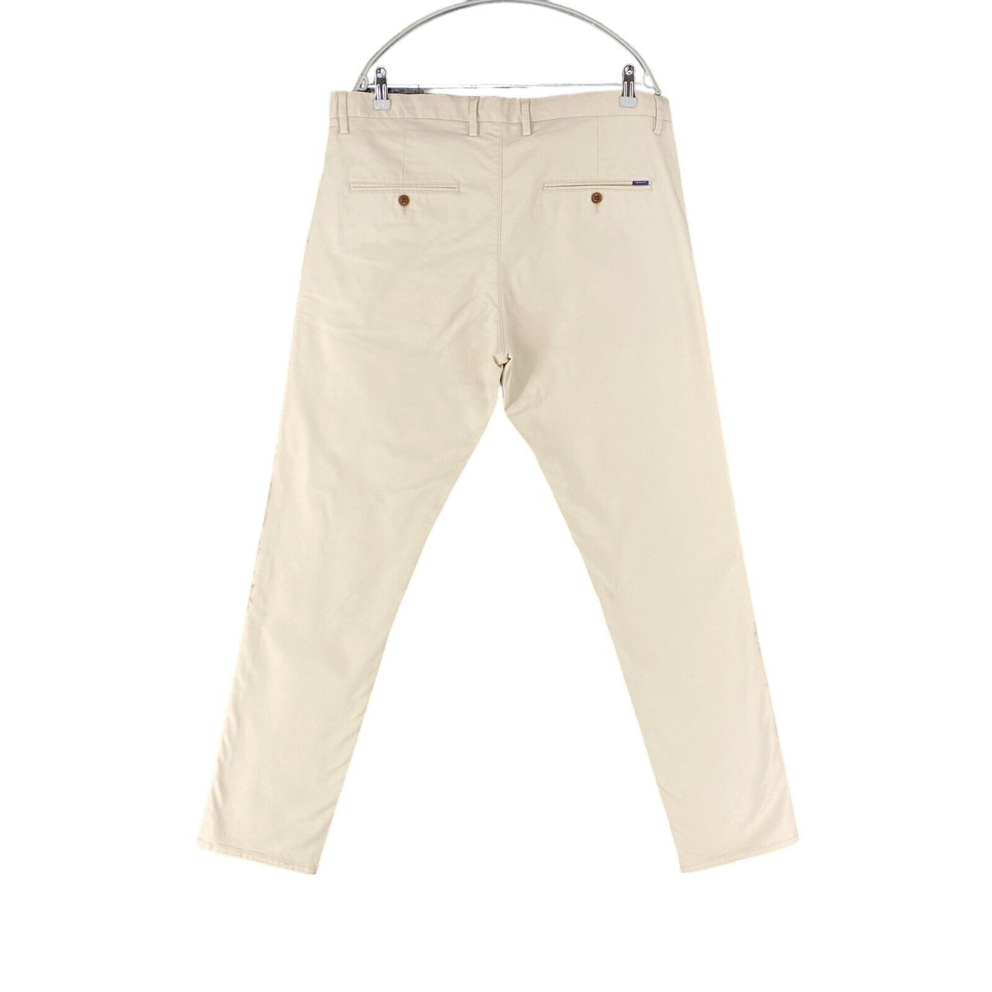 GANT HALLDEN Light Beige Slim Fit Chino Trousers Size W38 L32