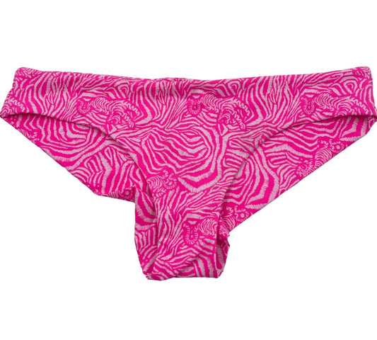 O`Neill Women Pink Animal Print Briefs Swim Bottom Size EU 40 UK 12 US 10 L