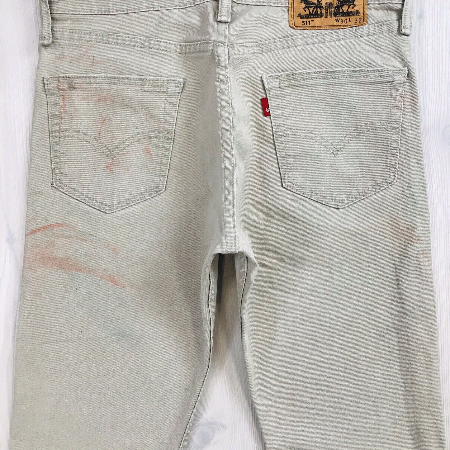 Levi's 511 Beige Stretch Slim Fit Jeans Size W30 L32