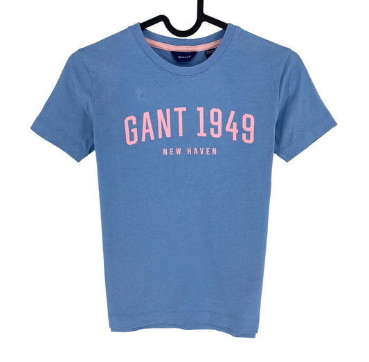 GANT Boys Blue Logo Crew Neck T-Shirt Size 9-10 Years 134/140 cm