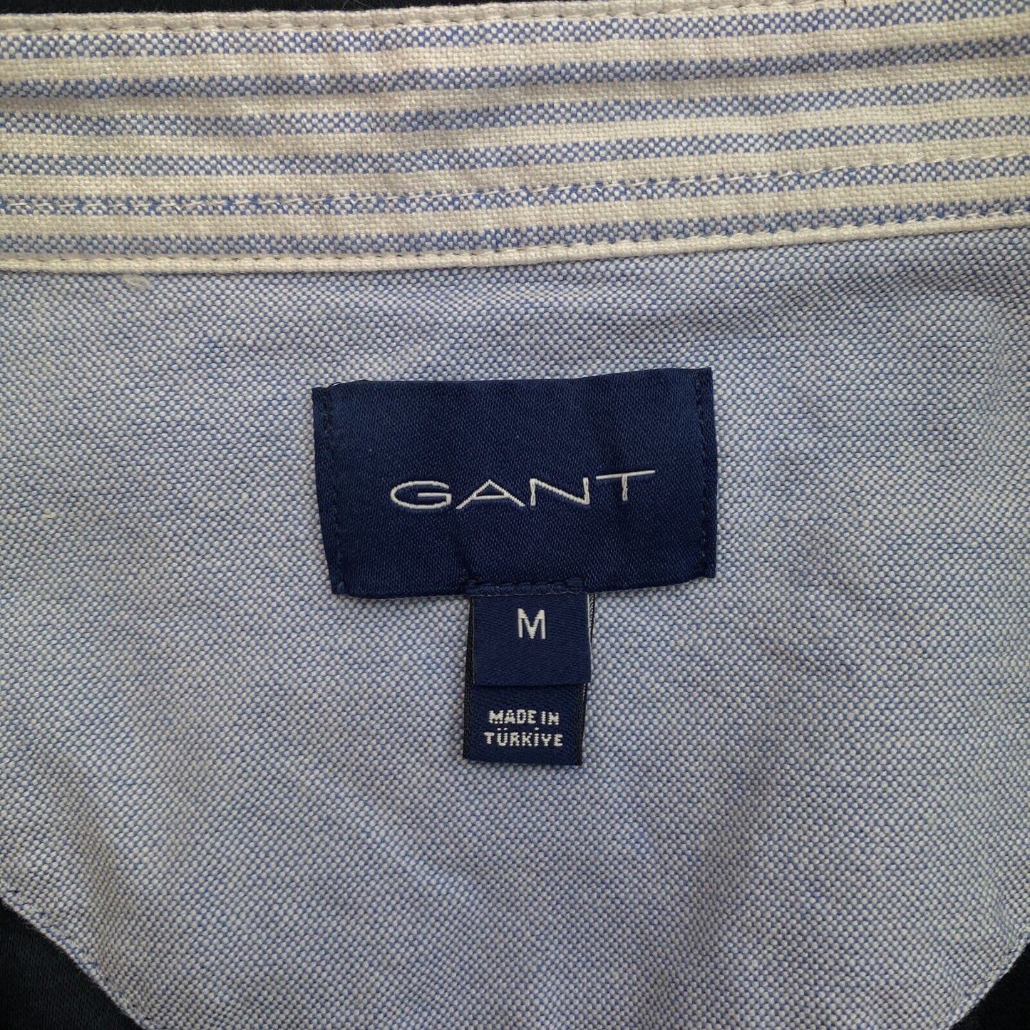 GANT Men Navy Blue Mercerized Jersey Short Sleeve Polo Shirt Size M