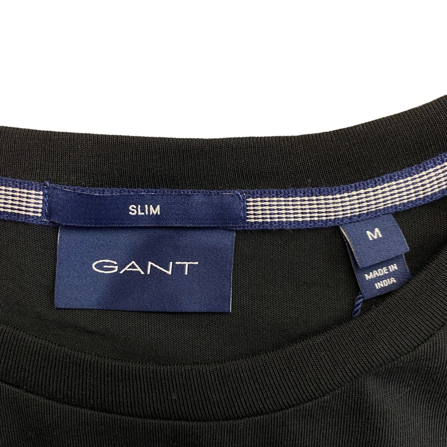 GANT Black Lock Up Crew Neck Slim Manches Longues T-shirt Taille M