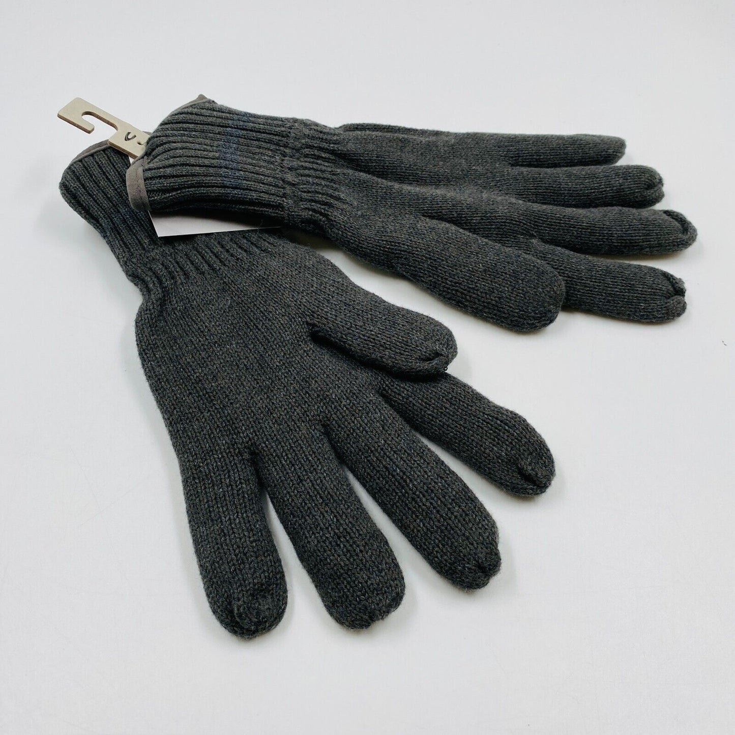 Camel Active Mens Dark Grey Cotton Insulated Warm Knit Gloves Size XL