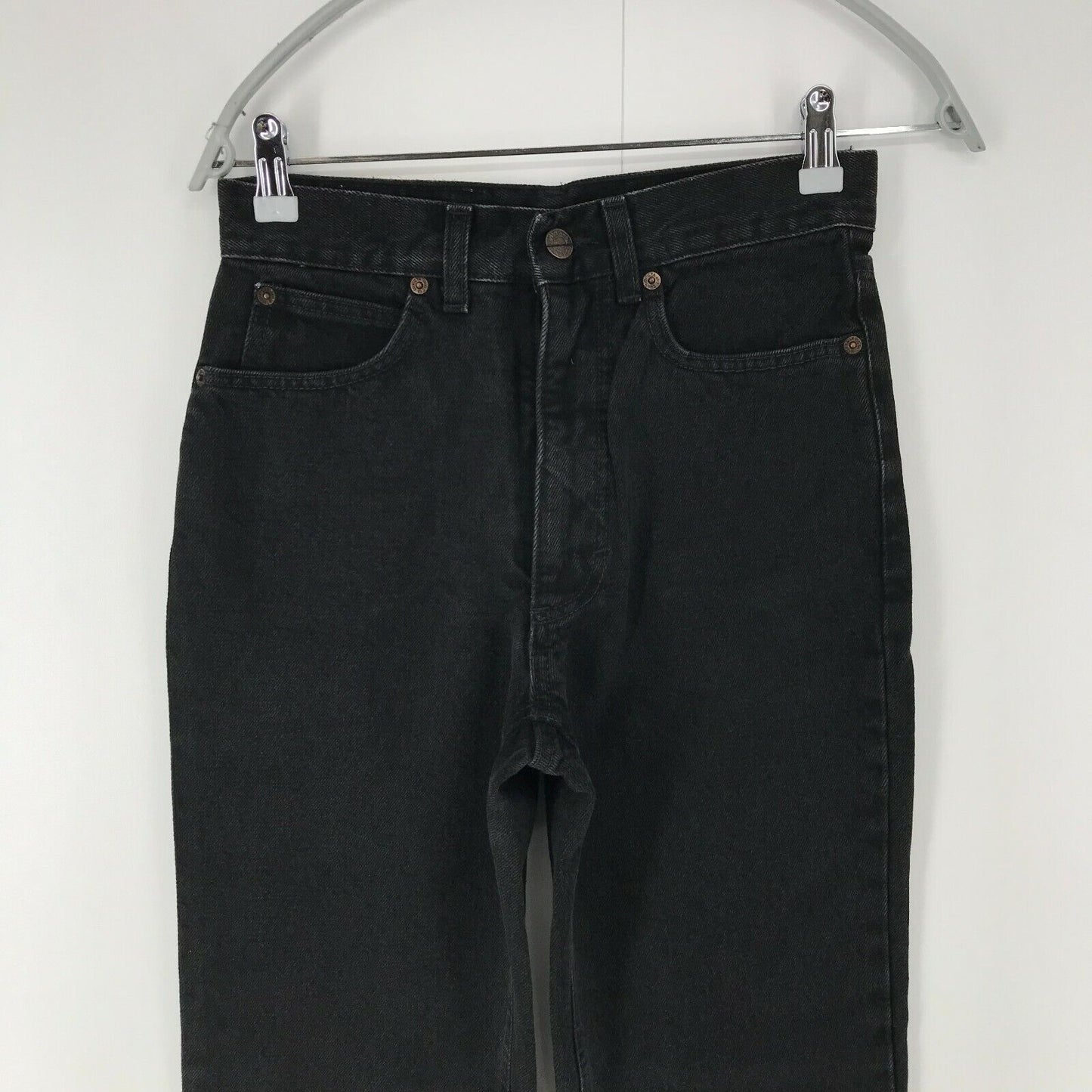 INVICTA Damen Jeans in Dunkelgrau mit normaler, konischer Passform, Größe W28, hergestellt in Italien