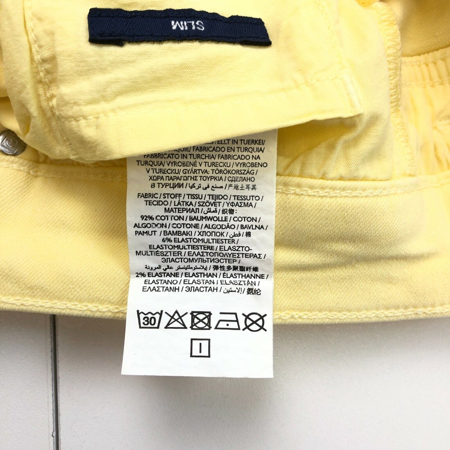 GANT Jean fuselé en sergé slim jaune Taille W27 L32