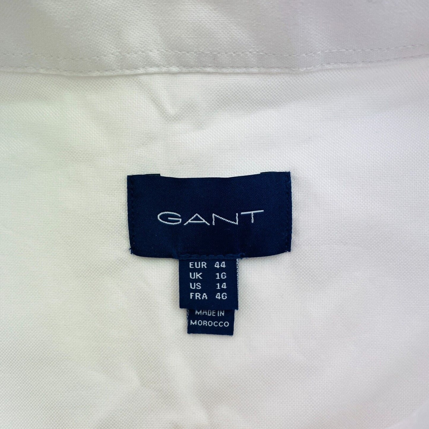 GANT Women White Stretch Oxford Solid Short Sleeves Shirt Size EU 44 UK 16 US 14