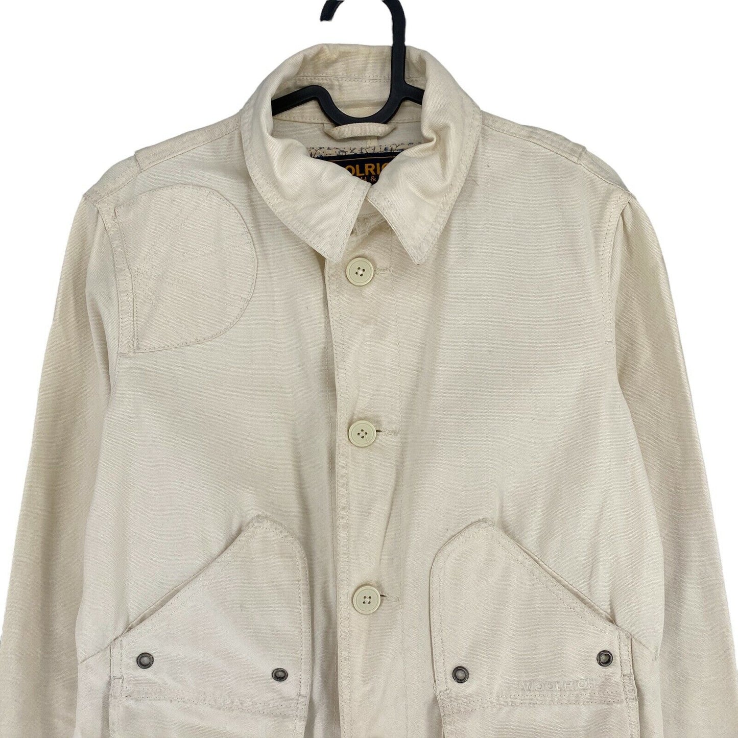 WOOLRICH White 100% Cotton Jacket Size M