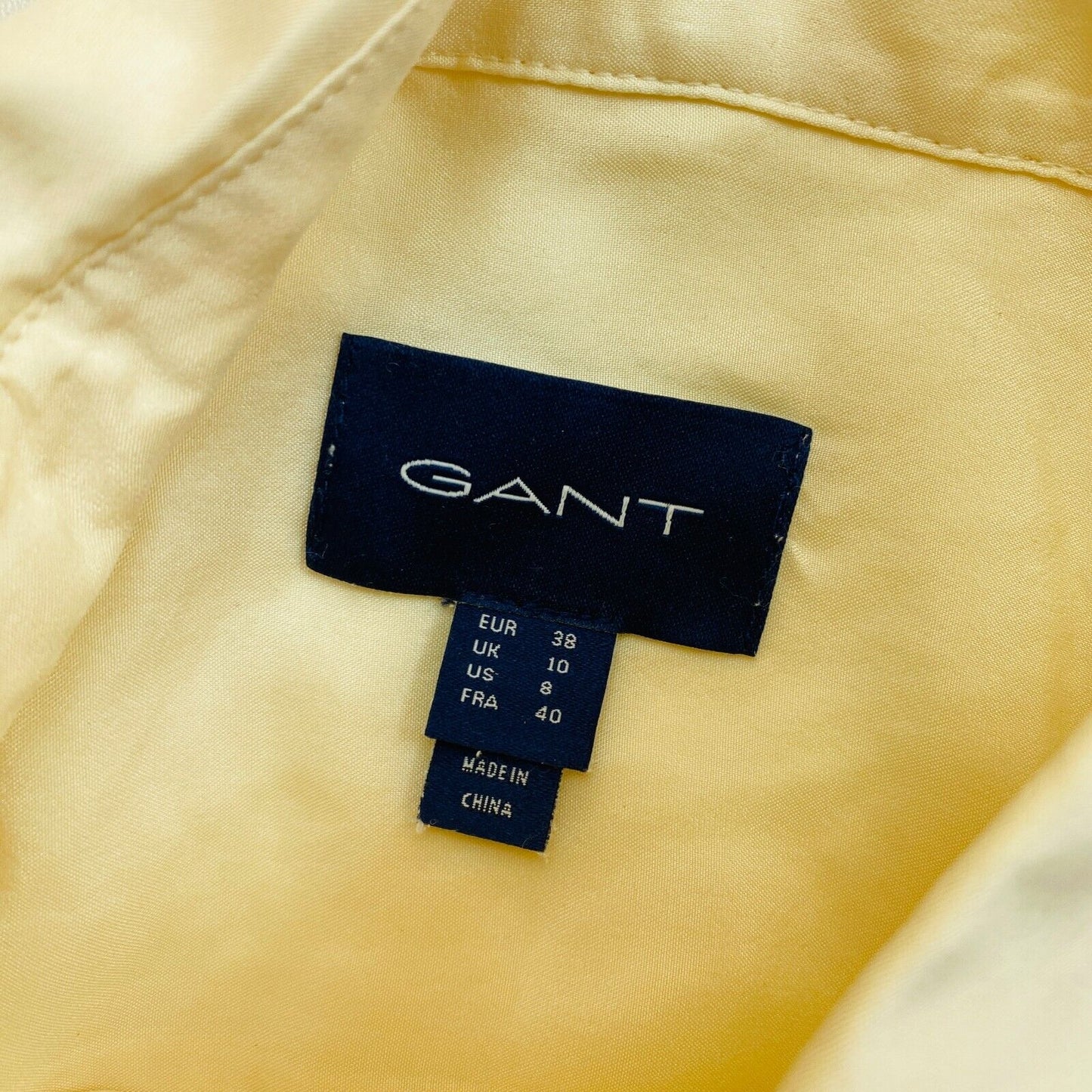 GANT Beige Relaxed LS Chemise en soie Taille EU 38 UK 10 US 8