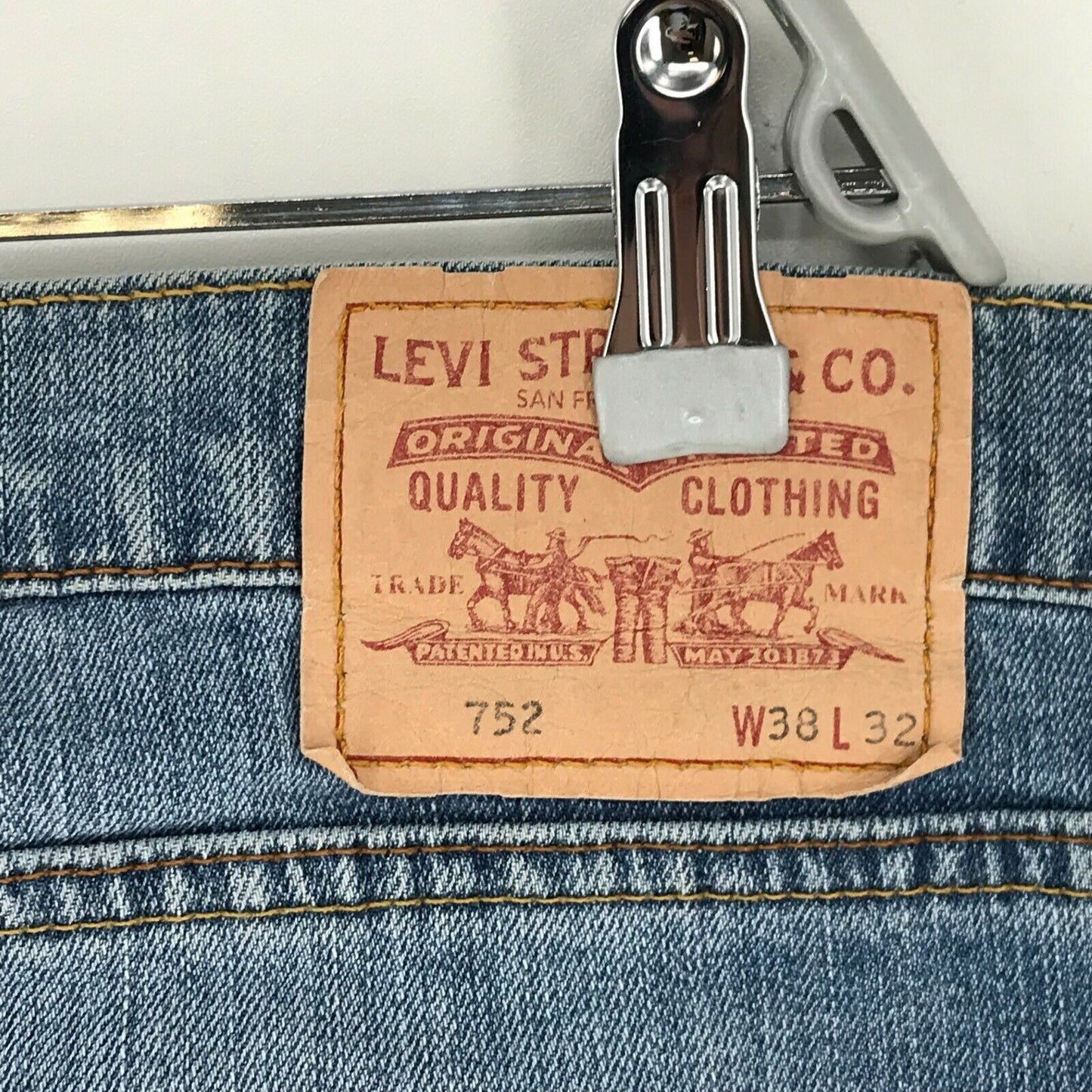 Vintage Levi's 752 Blue Regular Straight Fit Jeans W38 L30