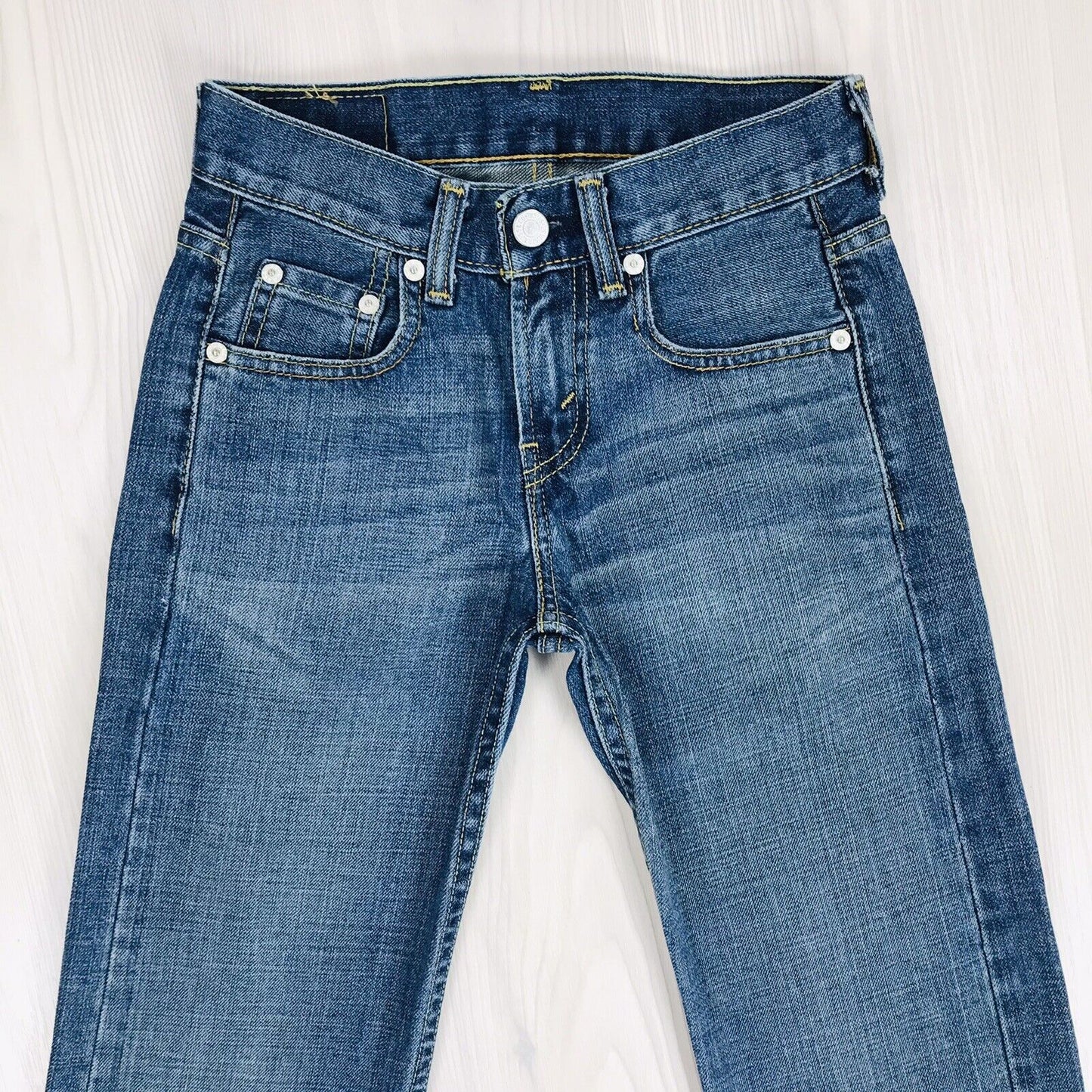 Vintage Levi's 569 Boys Blue Loose Straight Fit Jeans 8 Slim / W22 L22