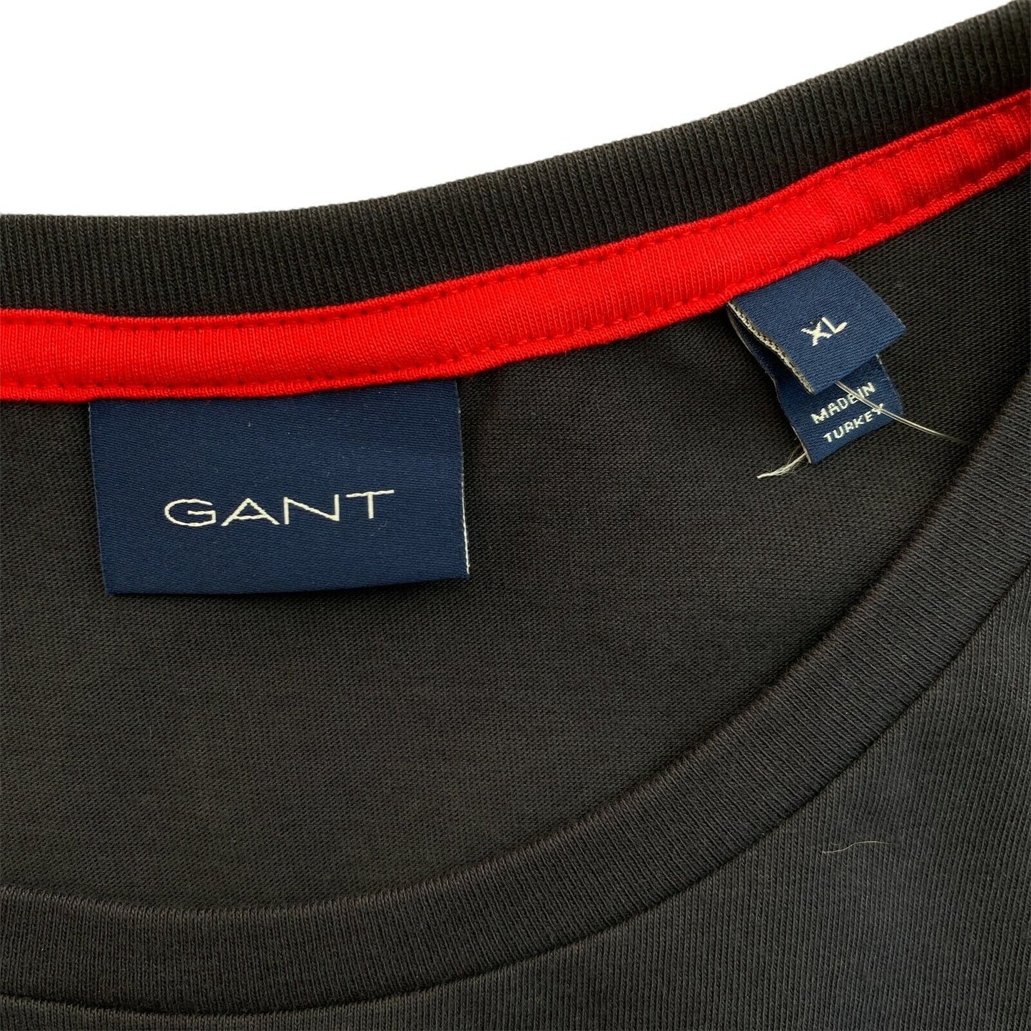 GANT T-Shirt mit Rundhalsausschnitt und kontrastierendem Logo, Marineblau, Größe XL