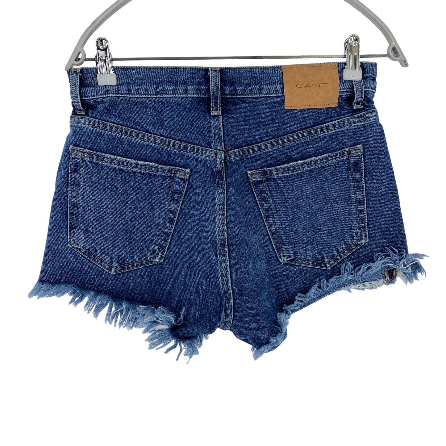 GANT Women Blue Regular Fit Denim Shorts Size W28