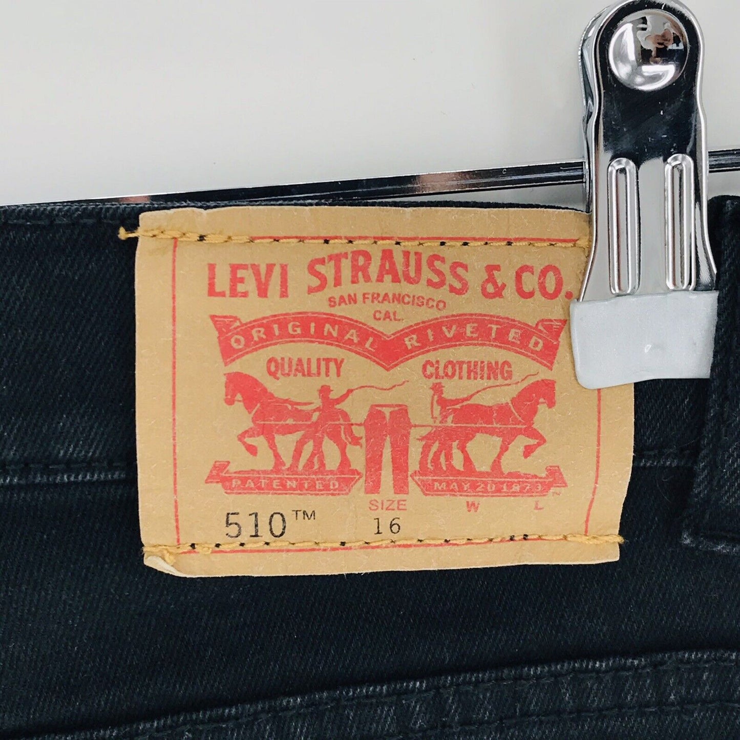 Vintage Levi's 510 Boys Dark Grey Stretch Skinny Fit Jeans 16 / W29 L33