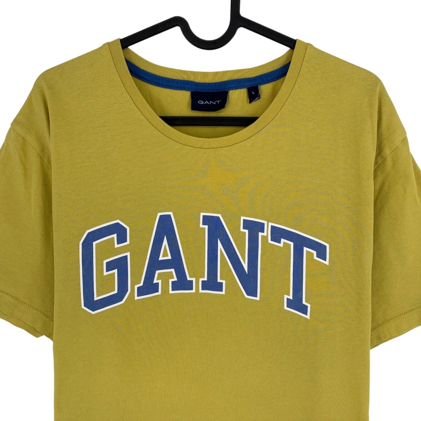 GANT Green Yellow Logo Crew Neck T-Shirt Size L