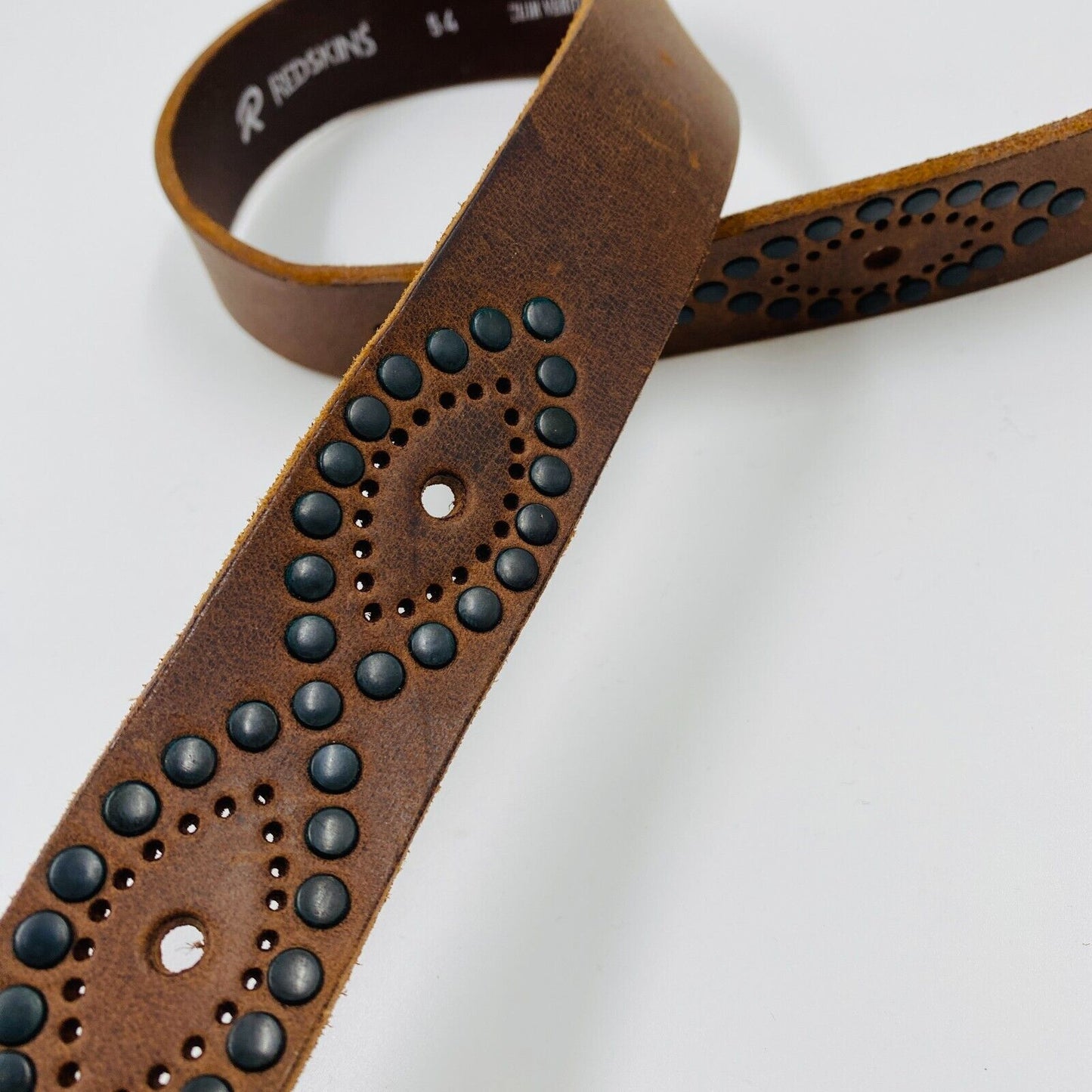 REDSKINS Brown Leather Belt Size 80 cm 32 in.