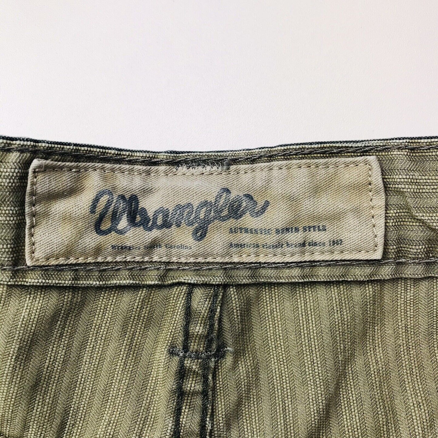 Wrangler BENTON Grey Green Regular Straight Fit Pants Trousers W34 L30