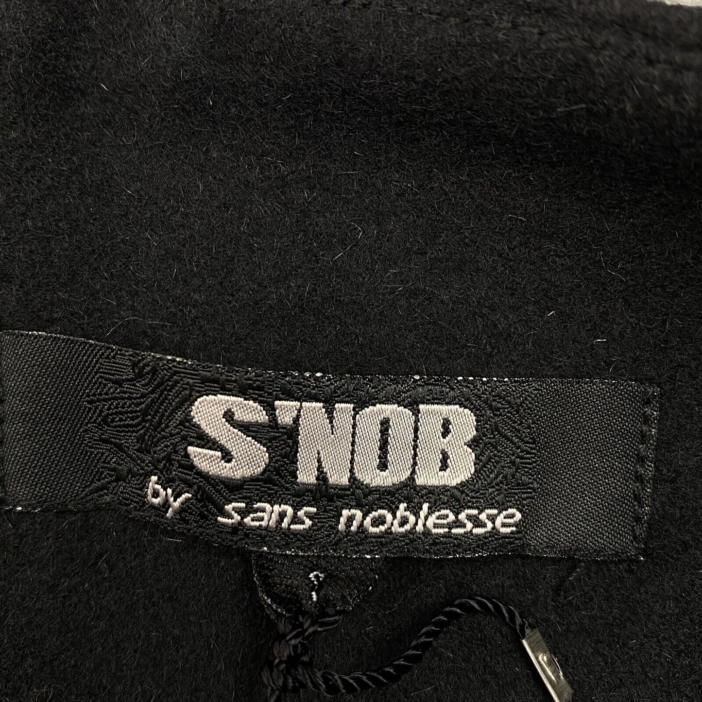 S'NOB BY SANS NOBLESSE Jupe courte trapèze en laine noire Taille S