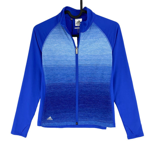 Adidas Golf Youth Girls Blue Full Zip Layer Sweater Size 11 - 12 Years