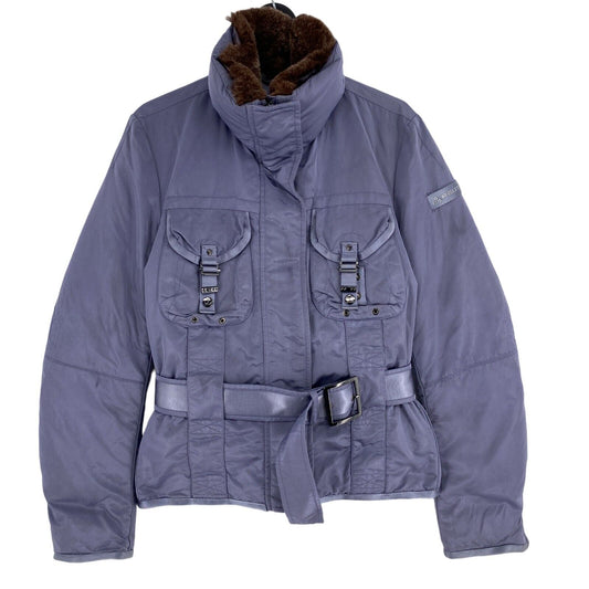 PEUTEREY LUNA' KID Manteau doudoune rembourré en vraie fourrure violette taille 14 ans