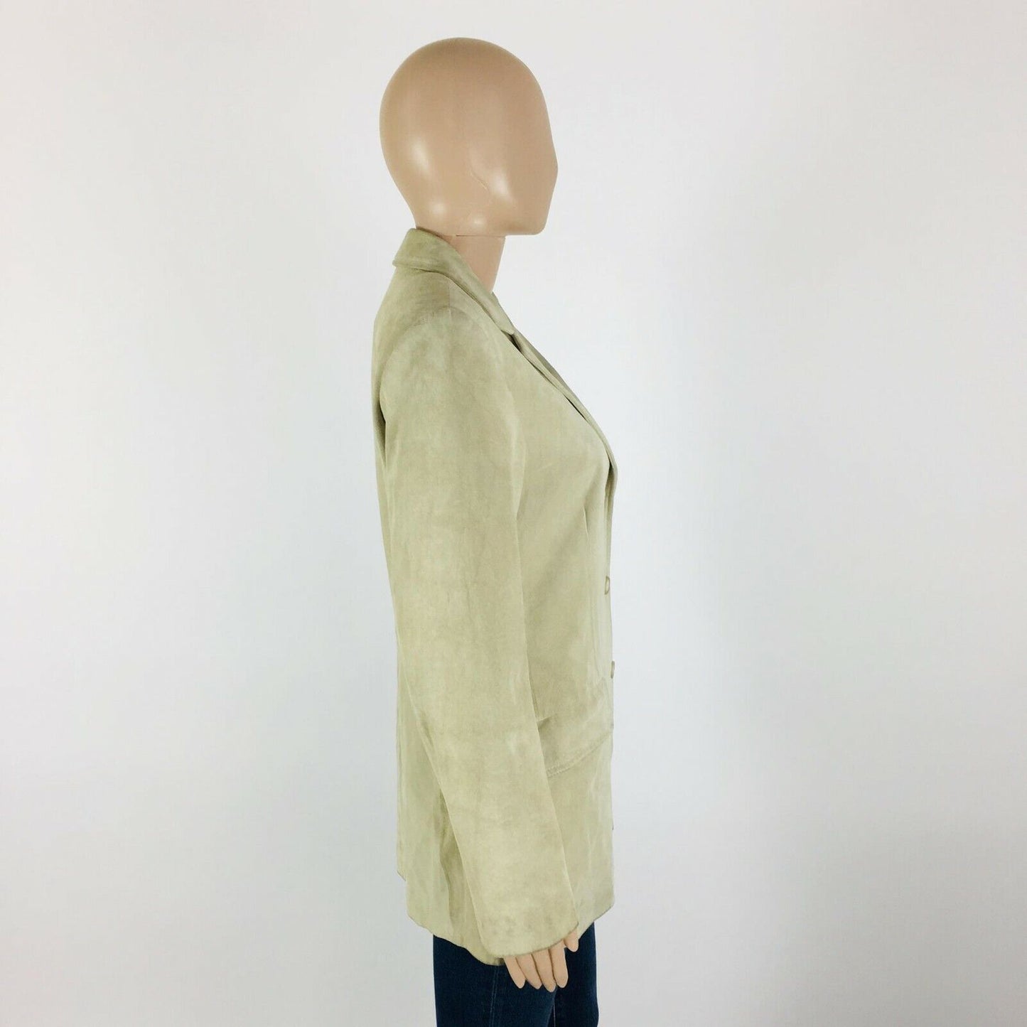 Marc Aurel 100% Suede Leather Beige Jacket Size EUR 36 US 6 UK 8