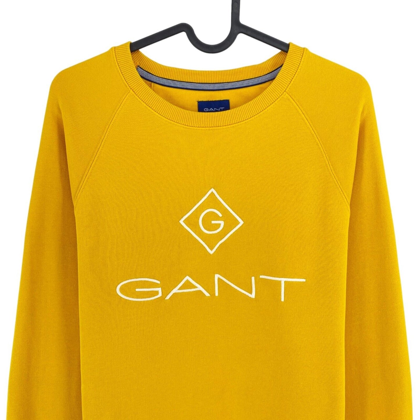 GANT Yellow Lock Up Crew Neck Sweater Pullover Size M